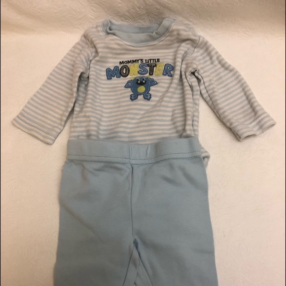 Carter's Other - 🦋4/$20 Boys Carters 2pc Outfit 3mos LS OnesiePant